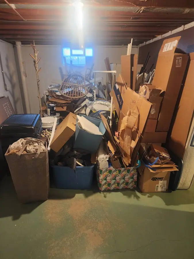 Roll-off dumpster container at job site for Yard Waste Dumpster Rental in Rahway